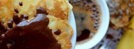 блинный десерт с шоколадным соусом. Шаг 5