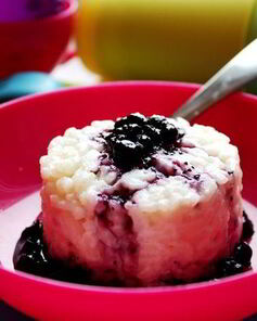 Черничный рисовый пудинг