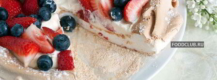 десерт павлова с ягодами. Шаг 12