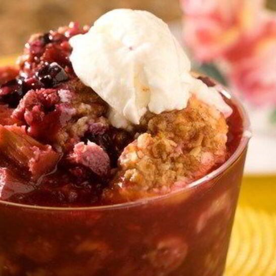 Рецепт грушевый крамбл с клюквой