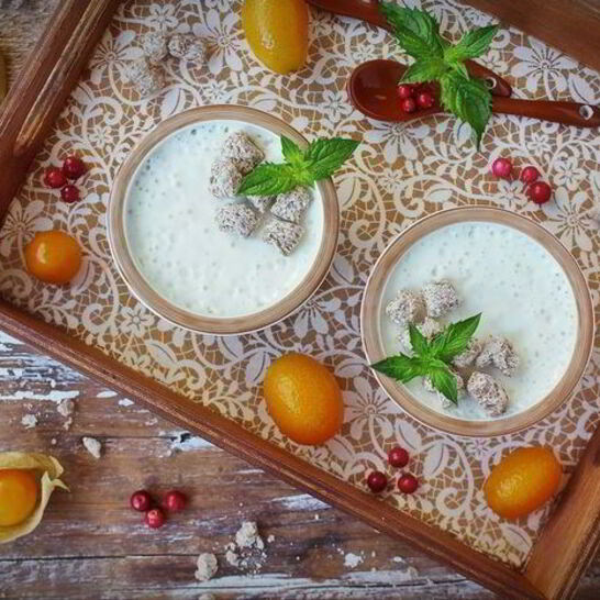 Рецепт йогурт из козьего молока с апельсином и отрубями