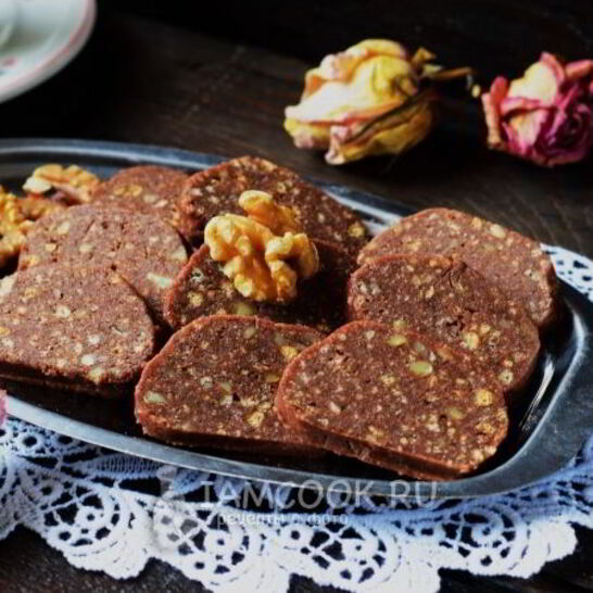 Рецепт колбаса шоколадная из печенья со сгущенкой