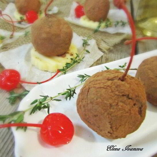 Рецепт конфеты из сухофруктов с коктейльной вишней