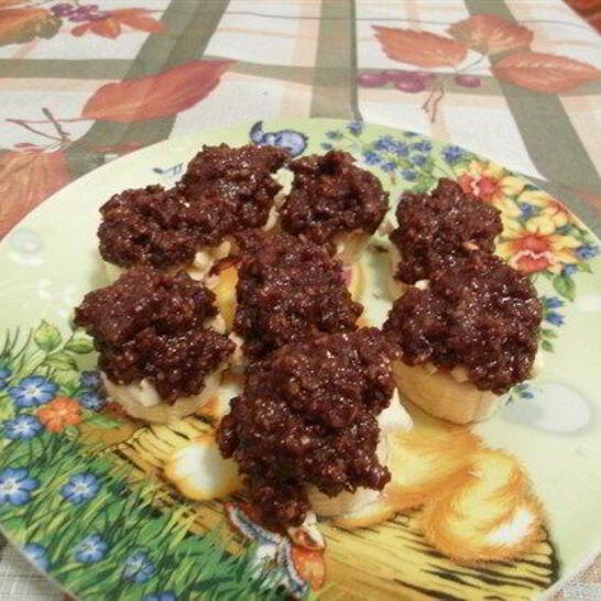 Рецепт конфеты с бананом и ореховой пастой