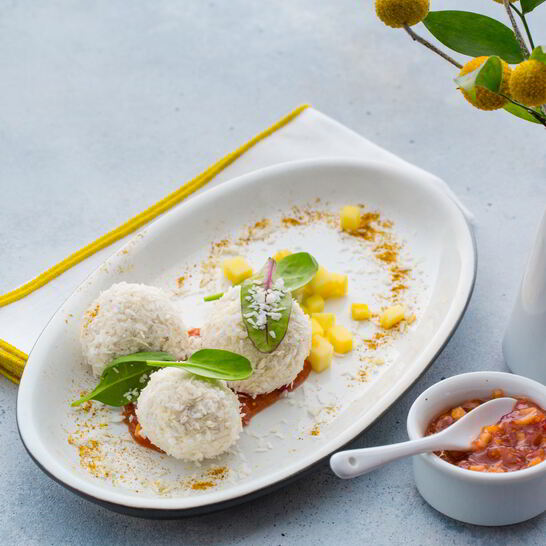 Рецепт куриные конфеты с карри и манго