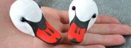 лебеди из конфет. Шаг 4