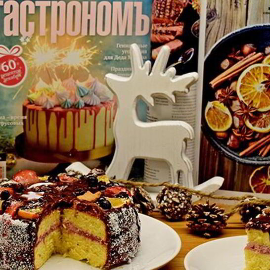 Рецепт апельсиновый бисквит с клубничным крем-чизом и бельгийским шоколадом