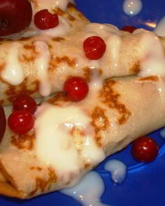 Банановые блинчики с восхитительным ванильным заварным кремом на Масленицу