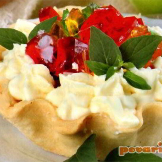 Рецепт корзиночки с кремом