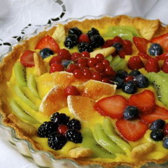 Рецепт миндальная кростата с лимонным кремом летний сад