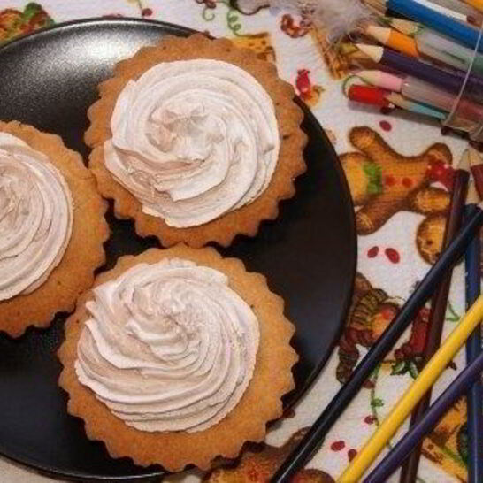 Рецепт песочные корзиночки с белковым кремом