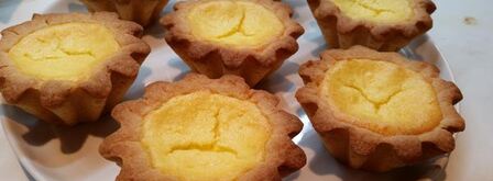 песочные корзиночки с творогом и белковым кремом. Шаг 5