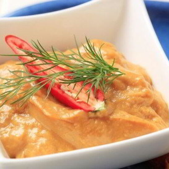 Рецепт постный сырный крем с красным перцем