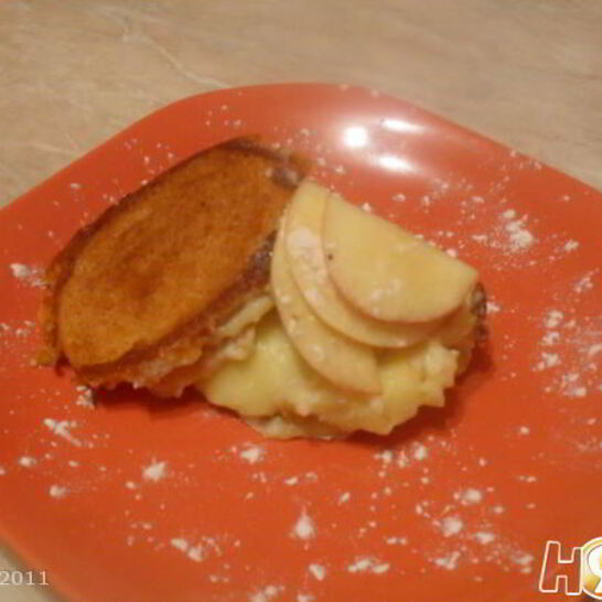 Рецепт пудинг из булочки с кремом