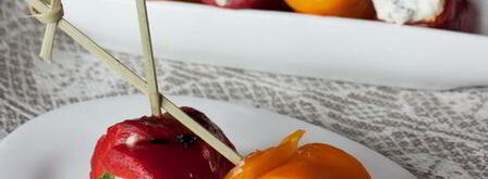 рулетики из печеного перца с сырным кремом. Шаг 6