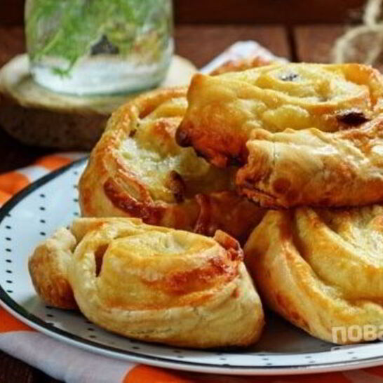 Рецепт слоеные коржики с заварным кремом