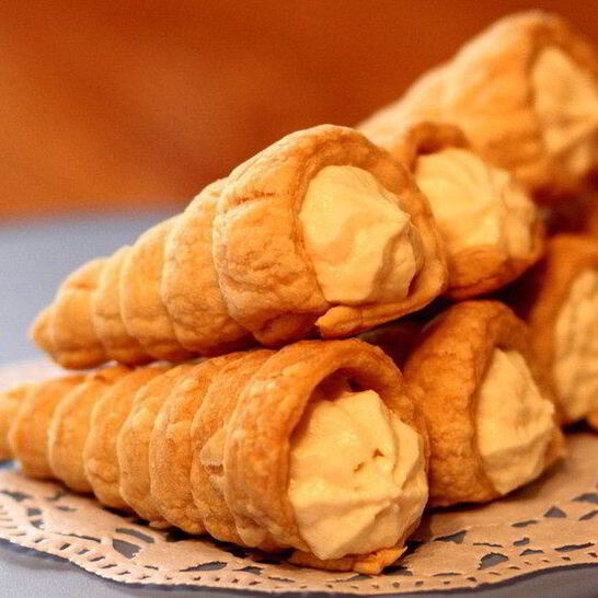 Рецепт слоеные трубочки с творожным кремом