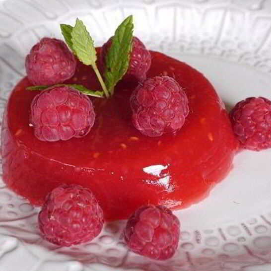 Рецепт малиновое желе с пузырьками