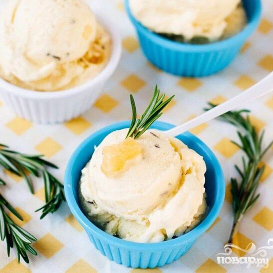 Рецепт ананасовое мороженое с розмарином