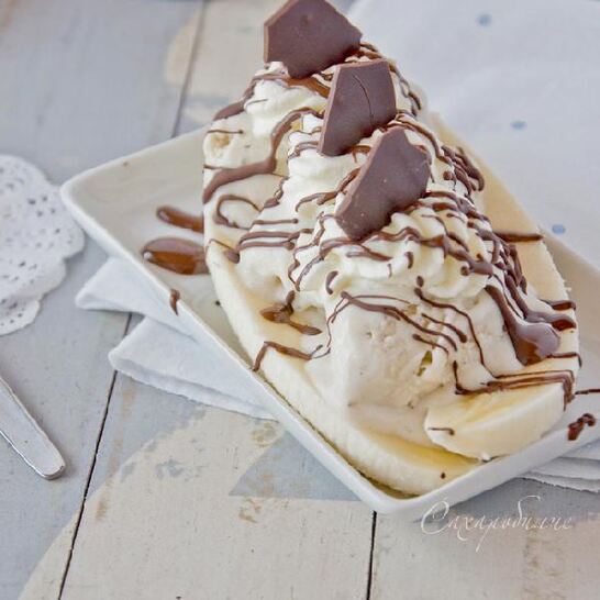 Рецепт банановое мороженое без мороженицы и banana split