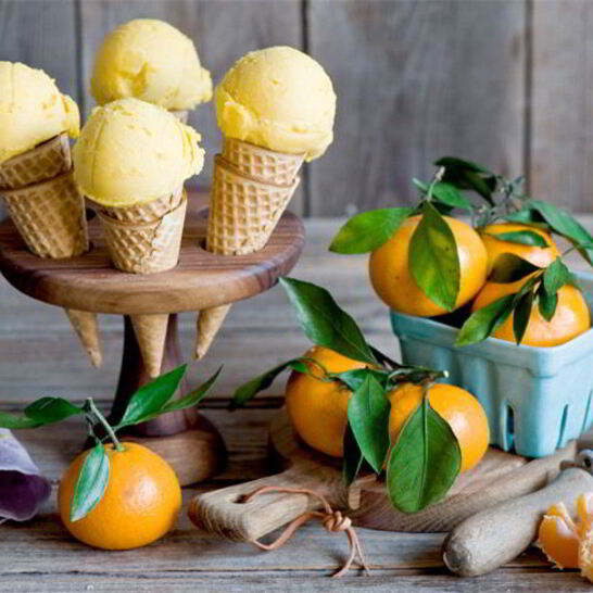 Рецепт домашнее мандариновое мороженое