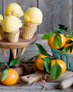 Домашнее мандариновое мороженое