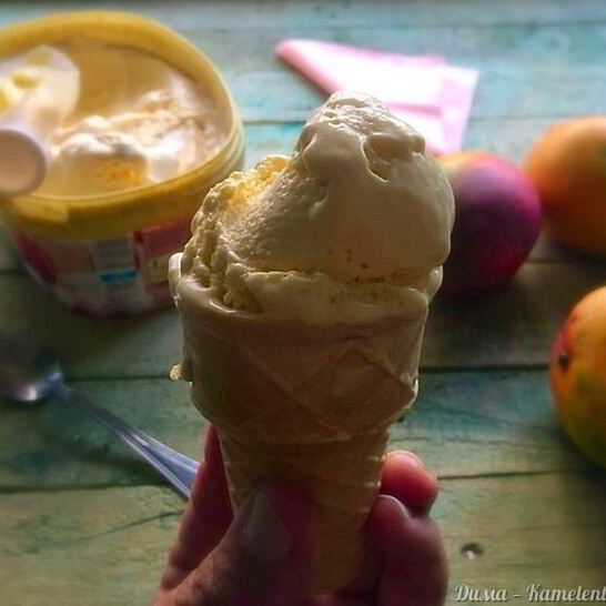 Рецепт домашнее манговое мороженое