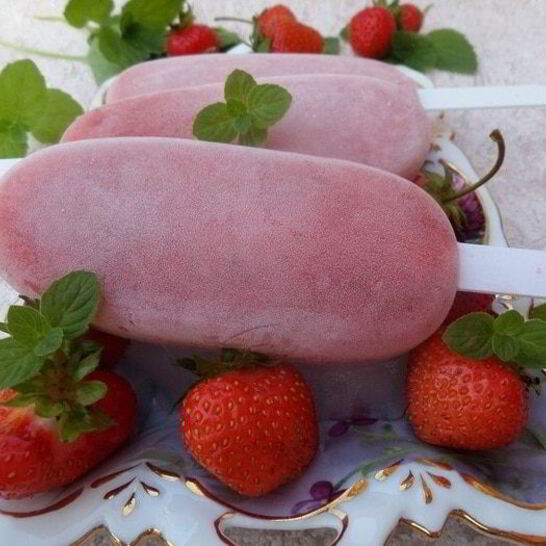 Рецепт дынно-клубничное мороженое