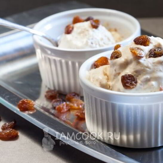 Рецепт мороженое с изюмом