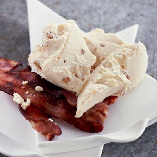 Рецепт мороженое со сладким беконом