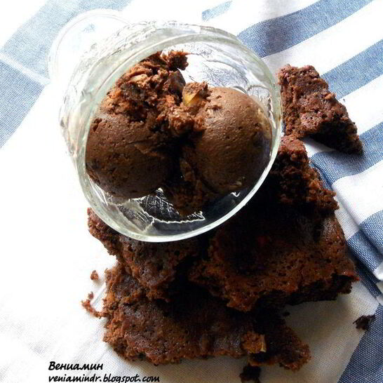 Рецепт шоколадное мороженое с брауни