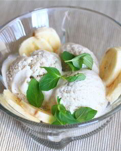 Сливочно-банановое мороженое с коньяком