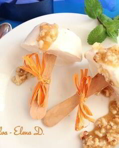 Творожное мороженое с мягким грильяжем