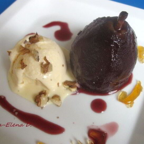 Рецепт ванильное мороженое и груша-пашот сладкая парочка