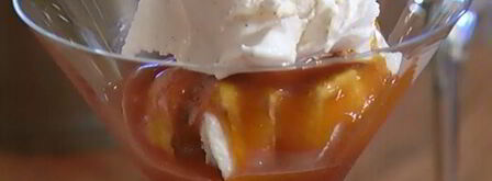 ванильное мороженое с карамельным соусом и миндальной нугой. Шаг 6