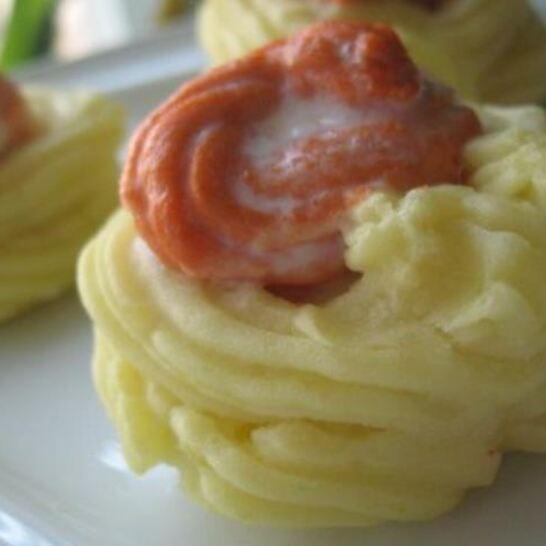 Рецепт картофельные корзинки с рыбным муссом
