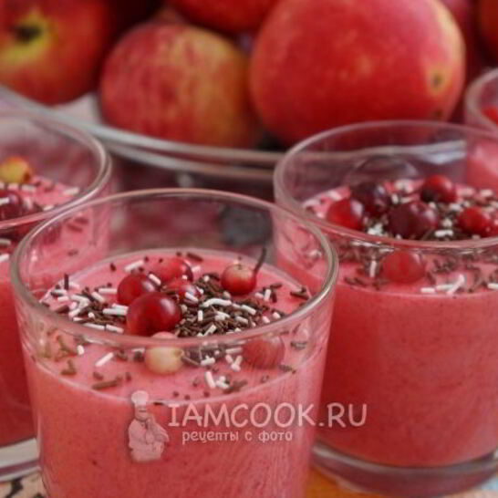 Рецепт мусс из клюквы с манкой