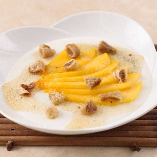 Рецепт мусс личи с манго в саке