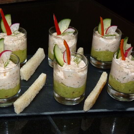 Рецепт рыбный мусс с кремом из авокадо