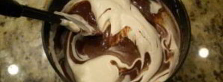 шоколадный мусс с кремом и фисташками. Шаг 3