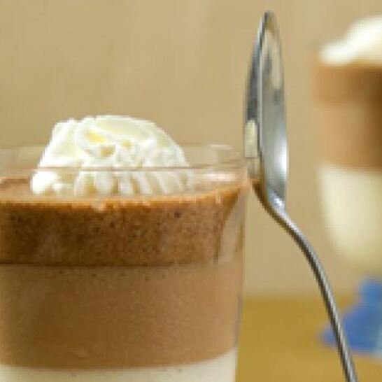 Рецепт трехцветный шоколадный мусс