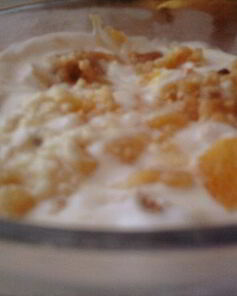 Творожно-апельсиновыый мусс с меренгой и апельсинами