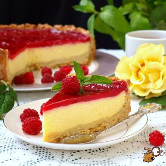 Рецепт творожный чизкейк с малиновым муссом