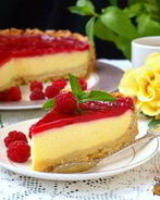 Творожный чизкейк с малиновым муссом