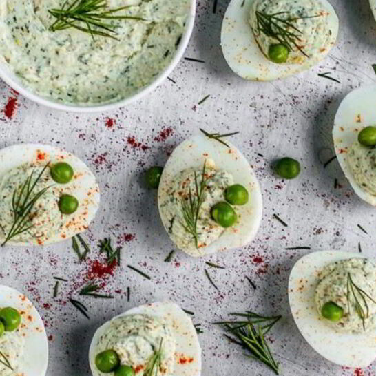 Рецепт яйца с муссом из рыбы