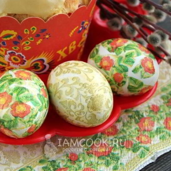Рецепт декупаж пасхальных яиц