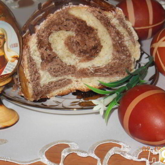 Рецепт двуцветный кулич