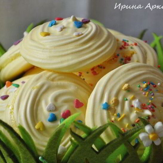 Рецепт лимонное пасхальное безе