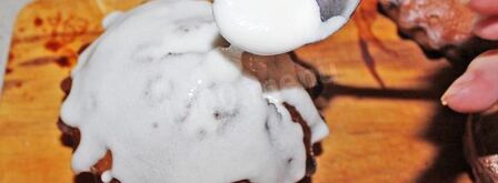 молочная глазурь на кулич. Шаг 4