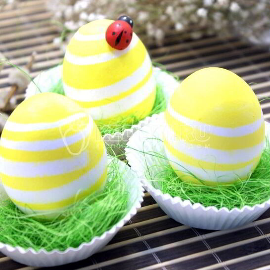 Рецепт пасхальные яйца полосатики
